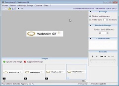 Copie d'écran du logiciel WebAnim Gif